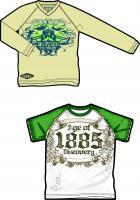 拉克蘭袖／斜袖T shirt